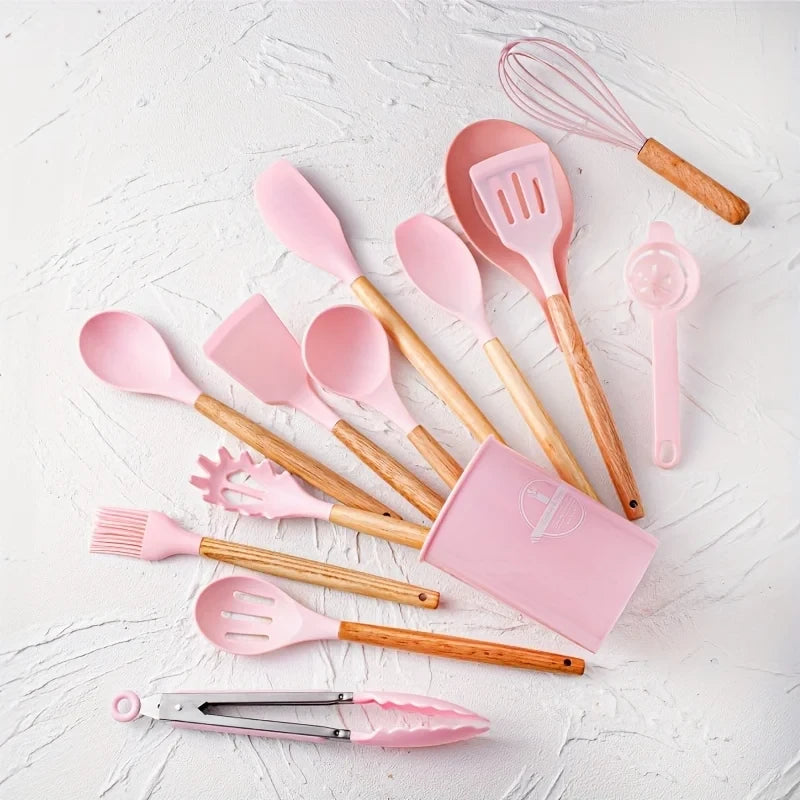 Set de Utensilios de Cocina de Silicona