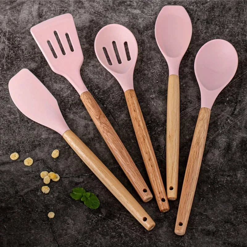 Set de Utensilios de Cocina de Silicona