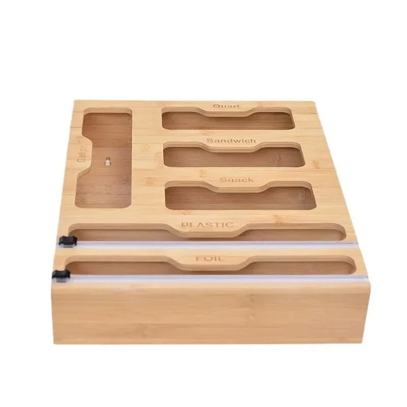 Organizador de Cocina de Bambú para Envolturas - Chammpy