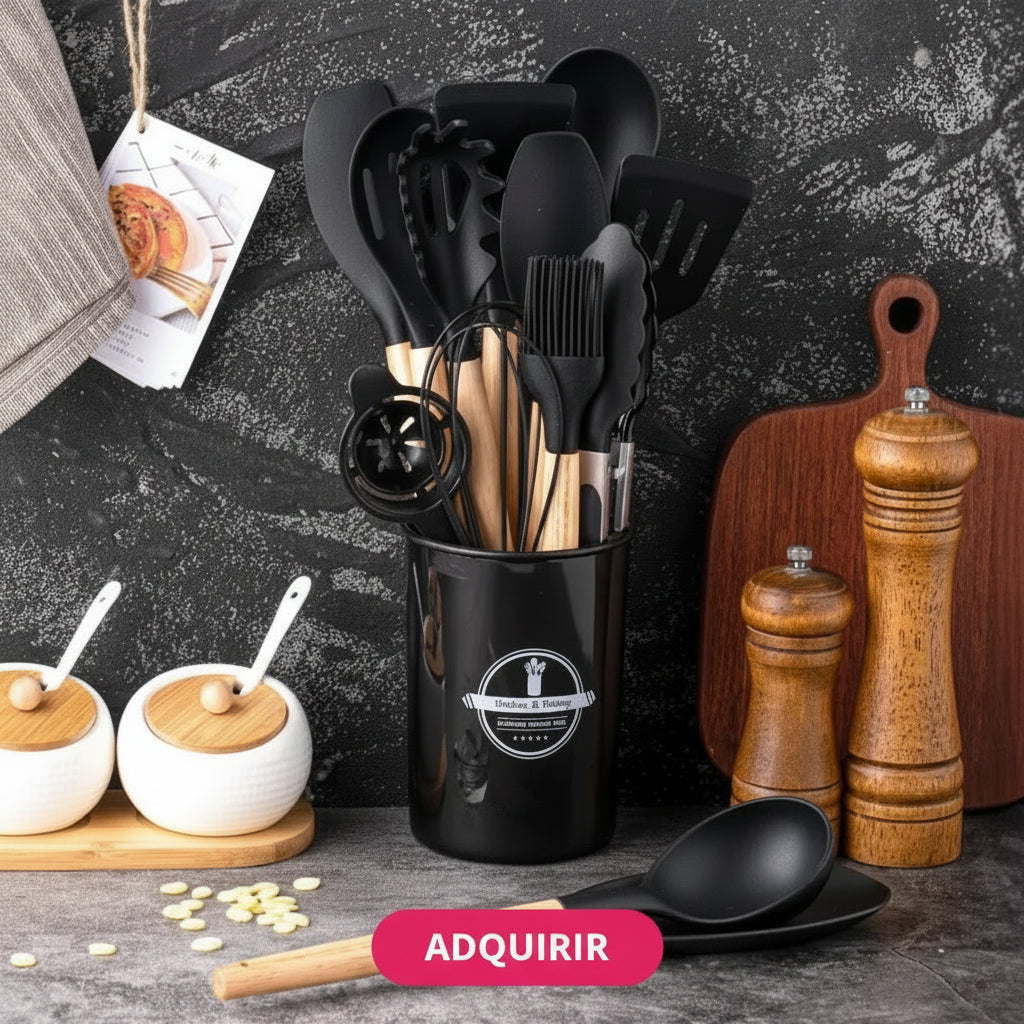 Set de Utensilios de Cocina de Silicona - Chammpy